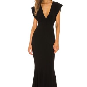 X REVOLVE V Neck Rectangle Gown Norma Kamali New XS